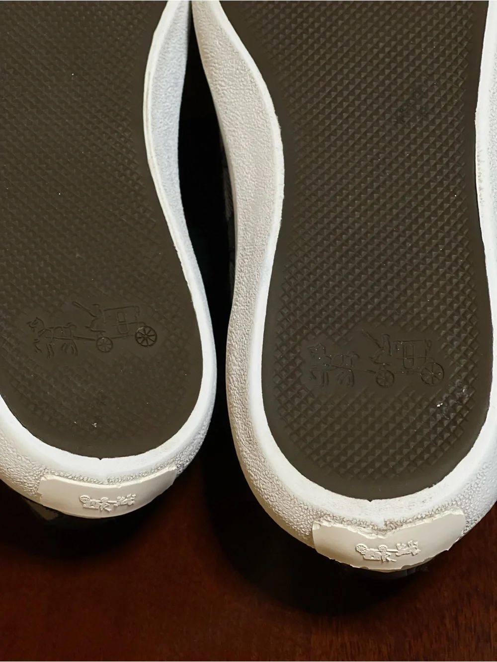 Coach Empire “Clip” Low- Top Sneakers Signature Jacquard canvas Sz6 grey /char